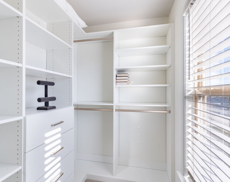 Elevated custom walk-in closet design